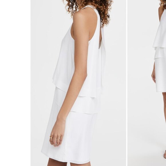 Tibi new york Solid Silk Layered Dress 100% silk 6 - Picture 3 of 15